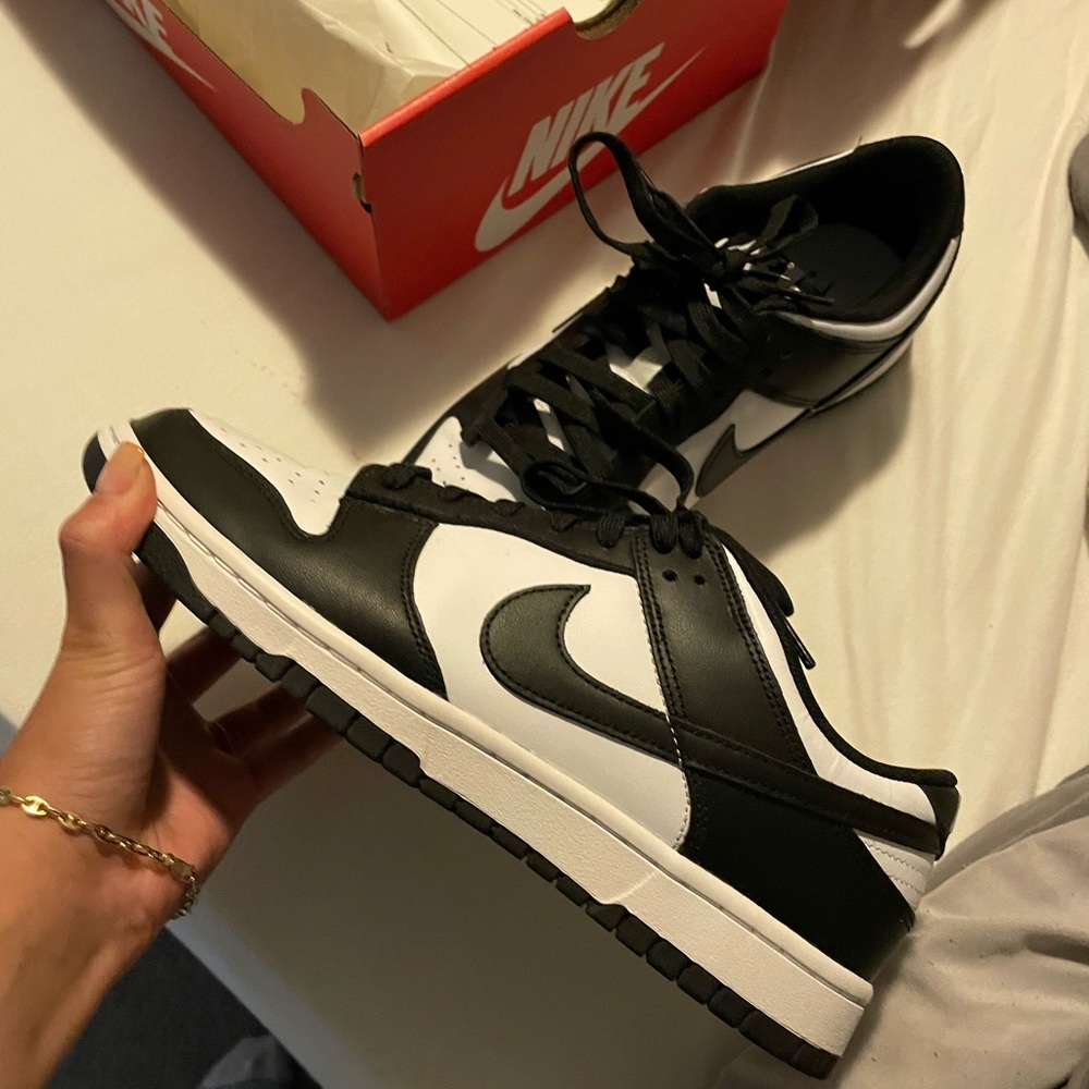 Nike Dunk Low Retro White Black Size 9.5 Mens